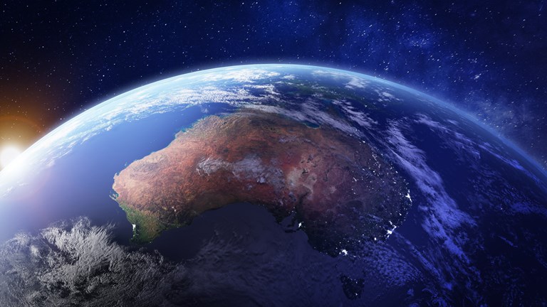 View of Australia from space