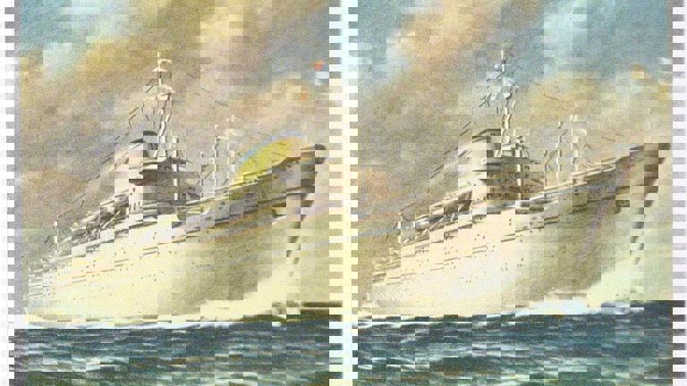 Shipping line postcard