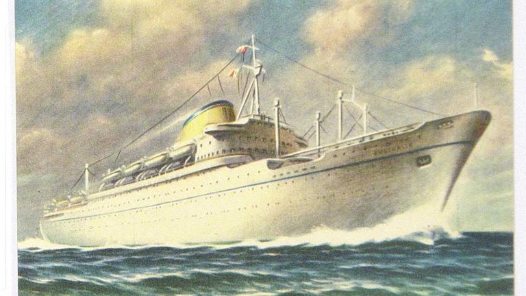 Shipping line postcard